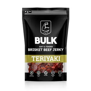 Bulk Beef Jerky I All-Natural Teriyaki Brisket Beef Jerky - Gluten-Free I No added MSG* I Nitrate Free I No artificial ingredients I Made in the USA I Buy in bulk