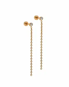 Screwback Stud Earrings - Darby Duster Gold
