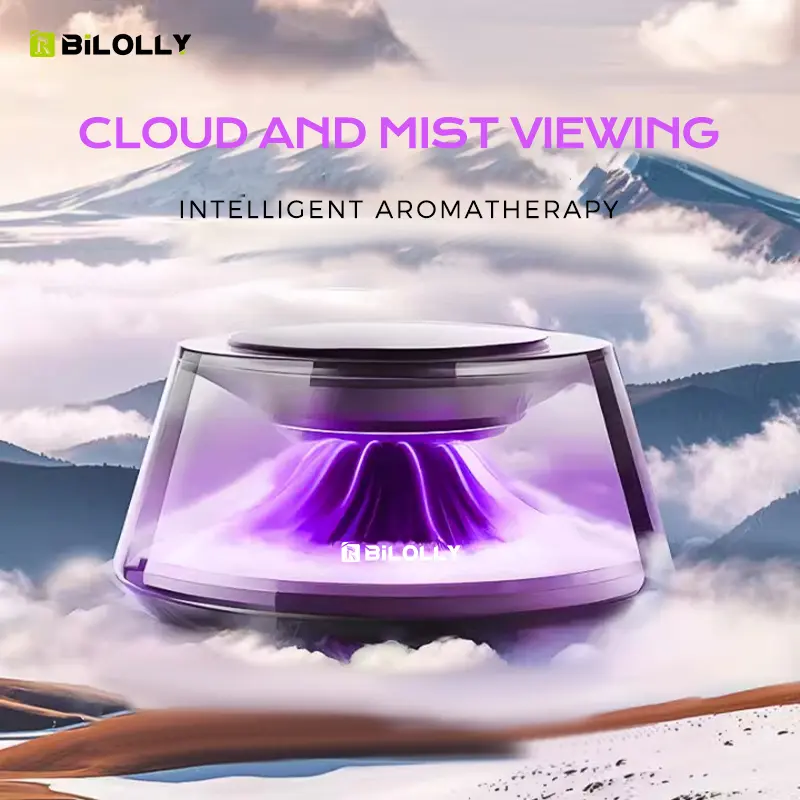 BiLOLLY Smart Car Aromatherapy, Car Air Freshener, Premium Scenic Snow Mountain Spray Car Perfume, Automatic On/Off, Adjustable Intensity, Fuji Morning Light And Pine Forest Secret Fragrance Lasts For Six Months, 2025 New Car Diffuser, Car Perfume