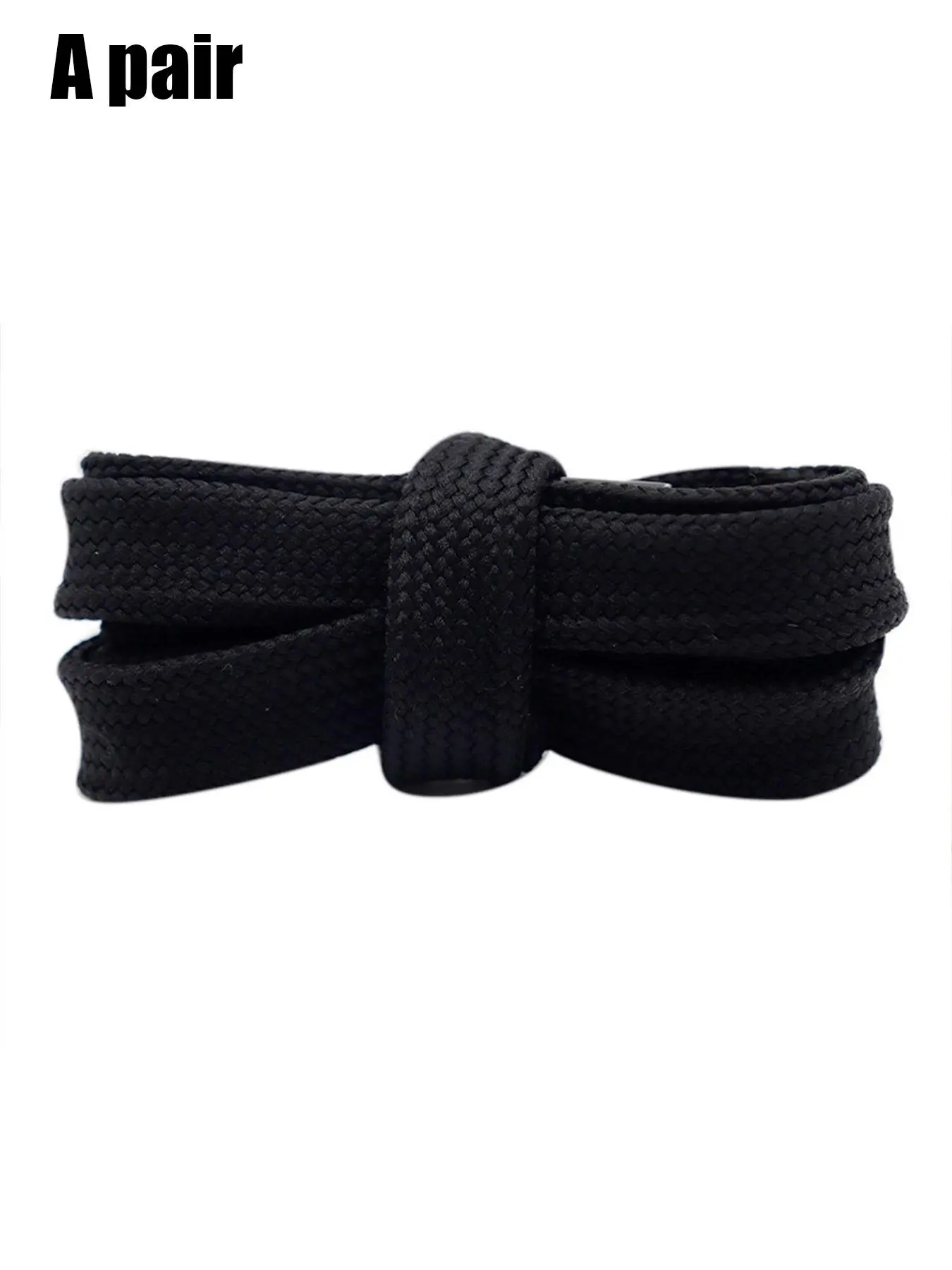 2025 New Style Simple Solid Color Wide Shoelaces, Footwear Lace, Shoe Strings for Sneakers, Black Flat Shoelaces for Sneakers, Canvas Shoes, Casual Shoes, Shoes Accessories for Women & Men for Outfit Matching