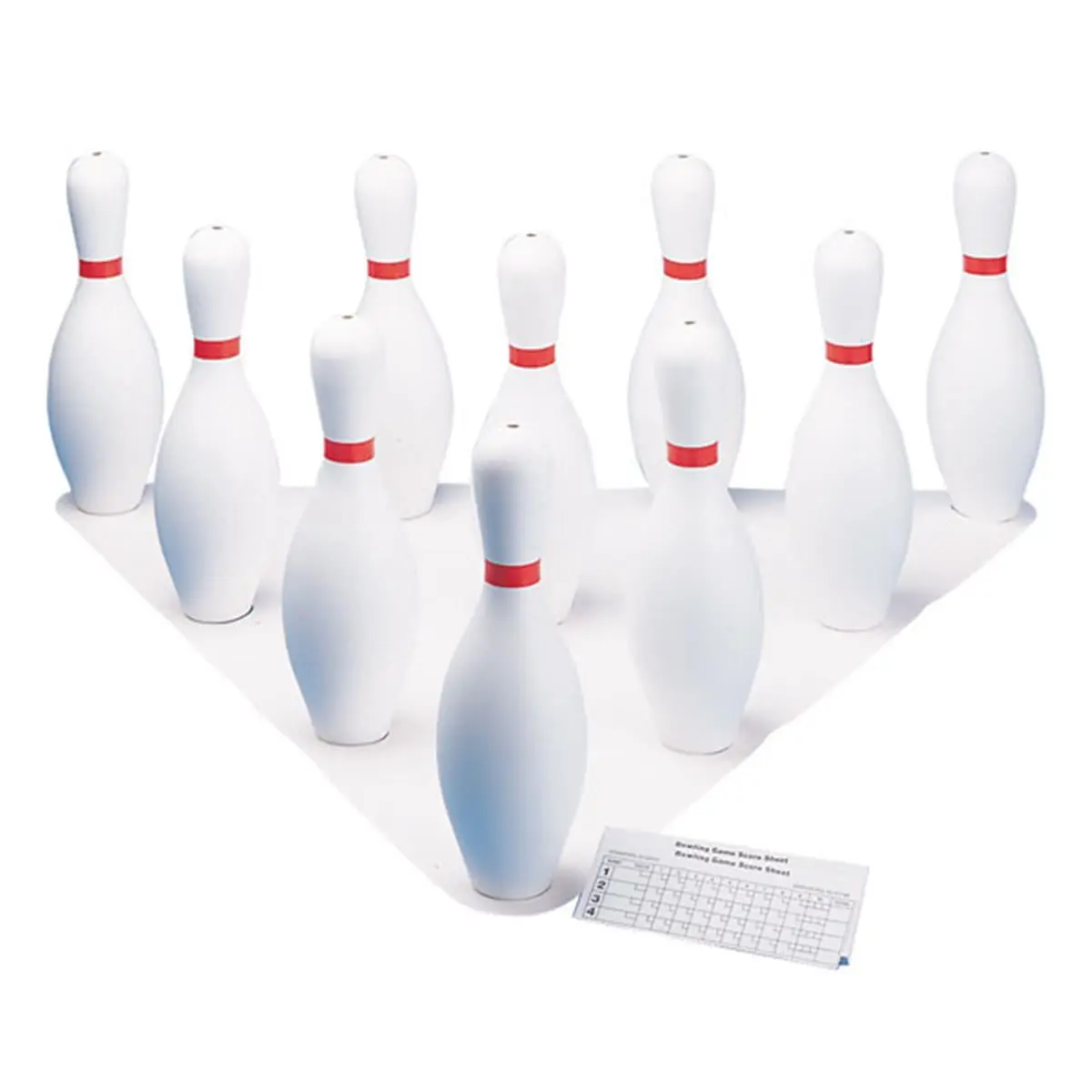 212 MAIN Weighted Plastic Bowling Pin Set, White - Set of 10 for Sports & Fitness Activities, Weighted Pins
