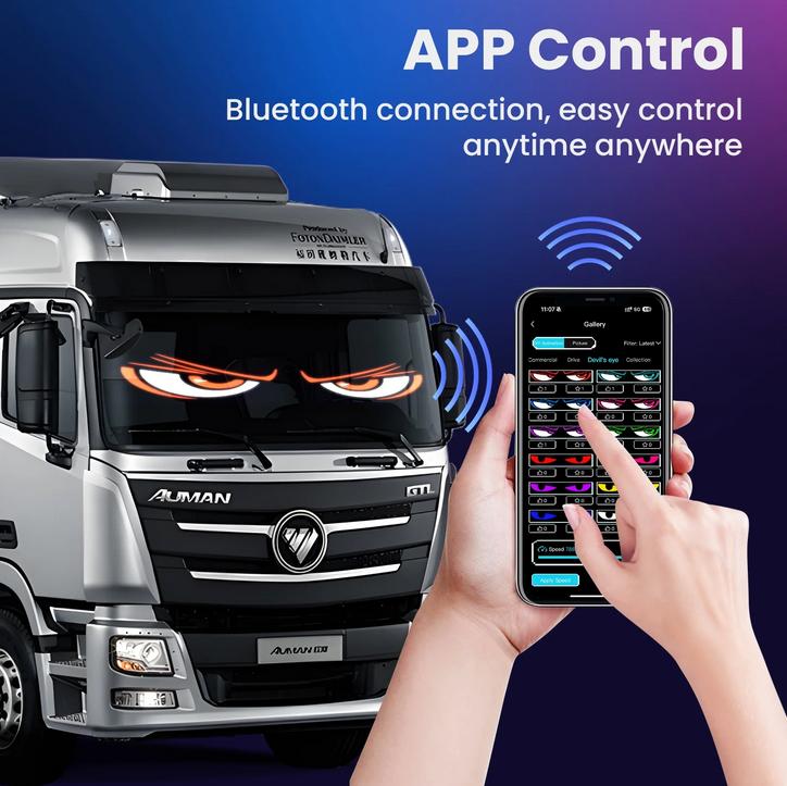 DAYBETTER Programmable Flexible LED Display - App-Controlled Color, Custom Text Pattern Animation Flexible Display for Store, Bar, Taxi, Party Advertising