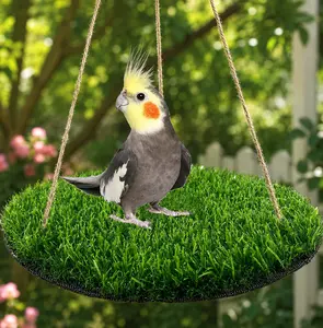 Parrot Grass Hammock, Pet Climbing Toy with Locks and Hooks, Squirrel Hamster Pet Hammock, Small and Medium-sized Parrot Grass Hammock Climbing Toy, Pet Supplies