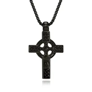 XINCY Powerful Heavy duty Celtic Cross Necklace for Men | Titanium Steel Anti Color Change and Non Allergic | Men's Exclusive Cool Pendant Gift