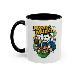 Myers Munch Ceramic Halloween Horror Printed Mug - Reusable, Stylish, Washable Funny Kitchenware Drinkware for Coffee, Bestfriend Gift Beverage Cup hll11696