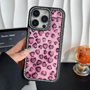 Diamond Pentagram  Leopard Pattern Suitable for iPhone 17, 16, 16 Plus, 16 Pro Max, 16 Pro, 15 Plus, 15 Pro Max, 14, 14 Plus, 14 Pro Max, 13, 13 Pro, 13 Pro Max, 12, 12 Pro, 12 Pro Max, 11, 11 Pro, 11 Pro Max, Perfect for