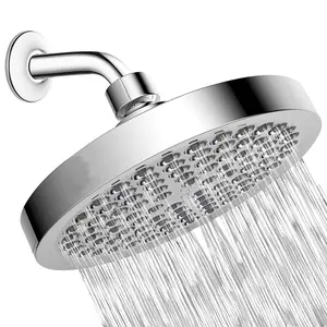 6-inch/8-inch high-pressure shower head with fully electroplated finish, including handheld sprayer and extension rod; shower set