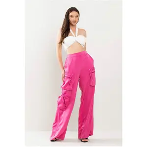 Dotti Cargo pink silk pants