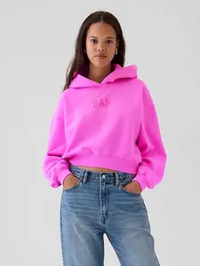 VintageSoft Crop Logo Hoodie GAP