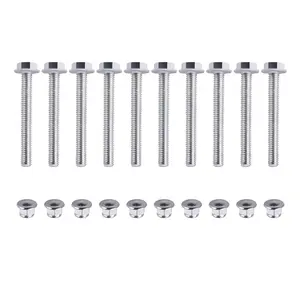 19M7834 14M7397 for John Deere Equipment Screw and Lock Nut,10PCS Auger Shear Bolt and Lock Nut Kit (10Pcs)