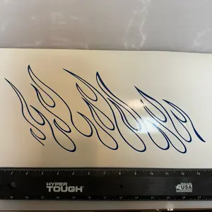 Quarter Window Flames Decal
