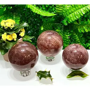 Wholesale Lot 3 to 4 Pcs Natural Strawberry Quartz Spheres Crystal Ball 3.8-4 Lbs