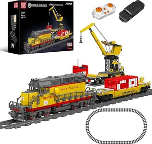 Mould King 12027 Train Building Block Kit for Kids & Adult Collections Enthusiasts with 1170pcs EMD SD40-2 Diesel Locomotive Rail Train with Motor