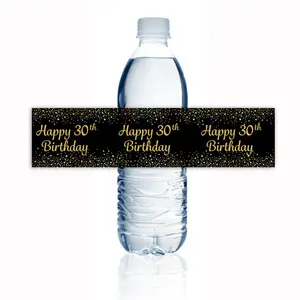 20pcs Party Style Bottle Stickers, Birthday Wish Bottle Decorations, Bar Decoration, Perfect for Party Fun