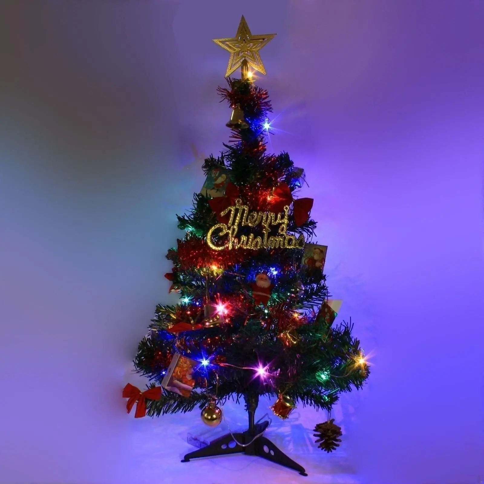 2 FT Tabletop Artificial Small Mini Christmas Tree with LED Light & Ornaments ChristmasTree MiniChristmasTree TabletopTree HolidayDecor XmasTree LEDChristmasTree ChristmasOrnaments FestiveDecor HomeDecor