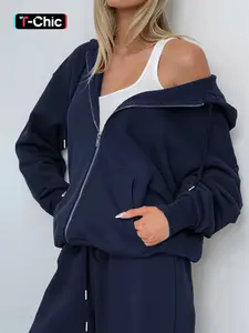 Women Fall Winter Long Sleeve Hoodie & Pants 2 Piece Set Casual Ladies Sweatsuit Daily Outfit Tracksuit Solid Tracksuits Set Sweatsuit Sets Sweatsuit Outfits