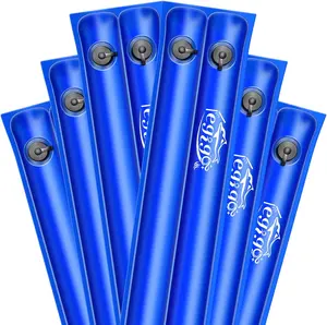6 Pack 8.5 Ft Double Tubes Pool Water Bags- Pool Cover Weights Water Tubes for Pool Cover Inground, Heavy Duty 0.4 mm Thicker PVC Water Weight Bags Winter Closing Kit for Winterizing