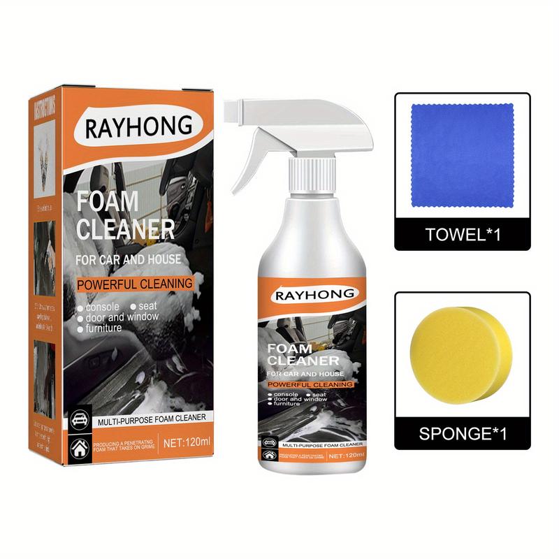 1set Car Multi-Purpose Foam Cleaner - Interior Steering Wheel Plastic Fabric Seat Stain Cleaner - For All Car Interiors - Suitable for Everyday Use - Perfect Gift for Car Enthusiasts