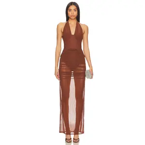Camila Coelho Carolina Midi Dress in Brown