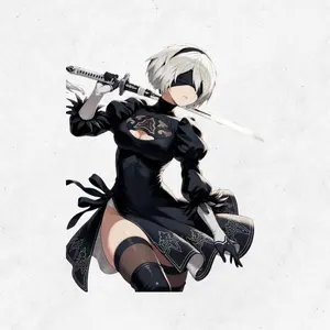 Nier Automata Waifu Weatherproof Anime Sticker