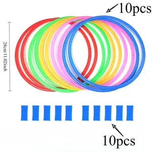 20-Piece bouncing sensory sports set, suitable for multi-person outdoor activities, sports agility ladders and physical exercise equipment, improved quick response agility, grass, backyard activity props, mixed colors