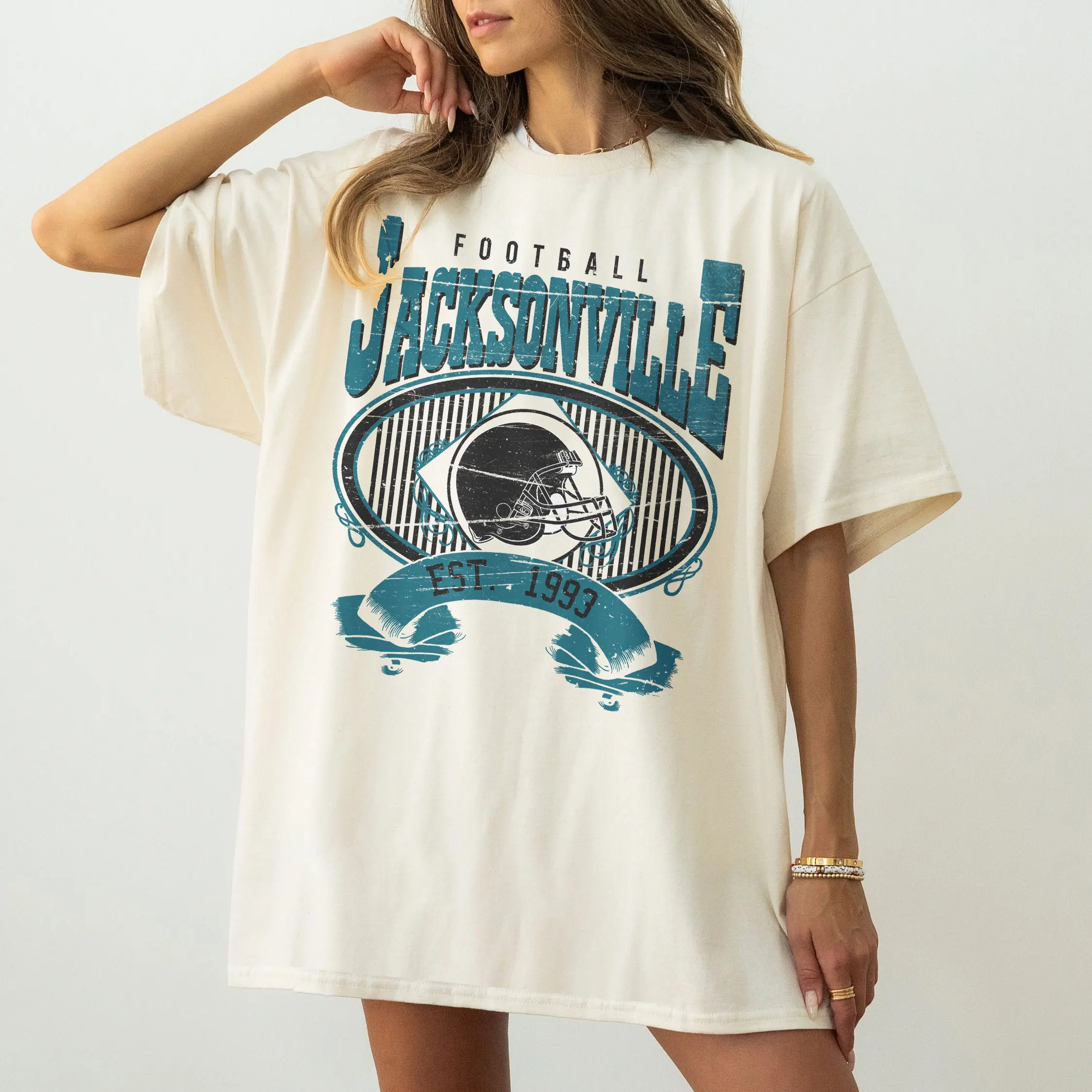 Jacksonville Football Vintage Style Comfort Colors Crewneck Sweatshirt, Vintage Jacksonville Football Sweatshirt, Jaguars Sweatshirt FAR32