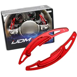 iJDMTOY Sports Red CNC Made Aluminum Large Paddle Extensions For BMW F87 M2, F80 M3, F82/F83 M4, F06/F12/F13 M6, F85 X5M, F16 X6M ONLY