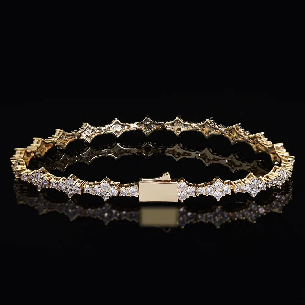 Hip Hop 6.5mm Spring Clasp Zircon Tennis Bracelet
