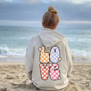 Rerto Love Sweatshirt with Flowers
