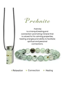 Crystal Healing Energy Jewelry Set, Agate Bracelet & Crystal Pendant Necklace Combo, Unisex Gift for Chakra Therapy