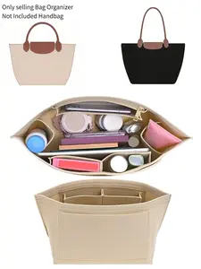 2026 Spring & Summer Purse Organizer Insert for Longchamp Le Pliage, Felt Bag Compatible with Longchamp, Handbag for Women, Travel Organizer, Tote Organizer Insert with Compartments, Handbag Organizer for Longchamp and other Tote bag