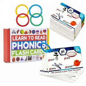 Phonics Flash Cards - Learn to Read with Color Coded Levels - Educational Flashcards for Letter Sounds Digraphs CVC Blends Long Vowel Sounds - Reusable and Colorful.Summervibes.