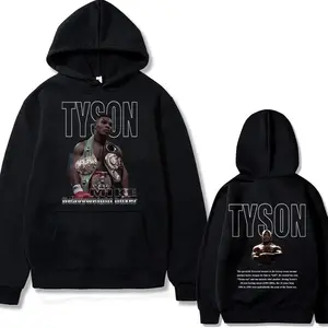 Boxing King Mike Tyson Double Sided Print Hoodie Men Women Casual Vintage Sweatshirt unisex Male Hoodies Men's Cool Streetwear XCM