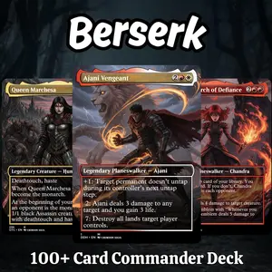 MTG Proxy 100+ Card Commander Deck – Berserk Dark Fantasy Eclipse Theme Ready to Play Perfect Gift for TCG Players & Collectors