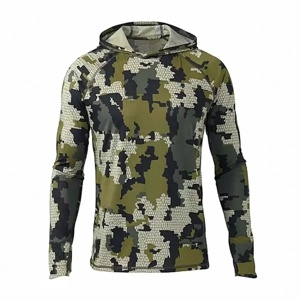 Men's Camouflage Hoodie Sun Shirt - Lightweight Breathable Long Sleeve Athletic Top for Fishing, Outdoor Adventures, Breathable Athletic Top