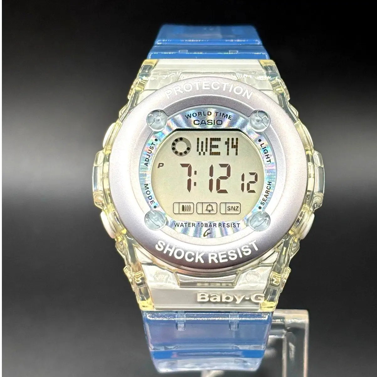 Casio Baby-G BG-1302-2ER Translucent Blue Jelly Digital Women's Watch NIBWT
