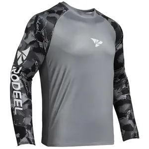 RODEEL 902 Long Sleeve Shirts Men UPF 50+ Sun UV Protection Lightweight Quick Dry Moisture Wicking Breathable Cooling Activewear for Outdoor Sport Gym Workout Hiking Camping Running Fishing Boating Construction Landscaping, Holiday Gift