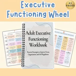 Adult Executive Function Training Manual, Enhance Focus, Organization, Self-Regulation, Practical Strategy Coil Notebook for Workplace and Students