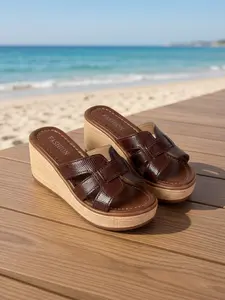 Summer Thick Chunky Sole Flatform Casual Wedge Sandals for Women, Vintage Snake Print, Height-Boosting Platform Shoes, Versatile Anti-Slip Beach Slippers