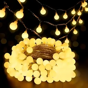 50 LED fairy lights, for outdoor balcony, indoor bedroom, wedding, Christmas tree, party decoration (yellow) holiday decoration, daily arrangement all look