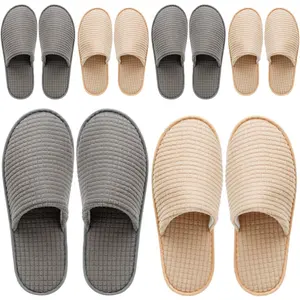 6 Pairs Spa Slippers, Non Slip Disposable Slippers For Guest, Washable Reusable, Which Can Be Used As Women Men, House, Indoor, Bathroom, Bedroom, Hotel, Bride Slippers Footwear Walking Shoes