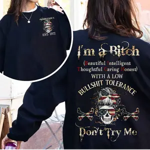 Custom Year Generation X Skull Crewneck Sweatshirt , Don't Try Me Gen X FAFO Sweatshirt, Raised on Hose Water and Neglect, 100% Cotton, Two-Sided Design Menswear Crewneck Unisex