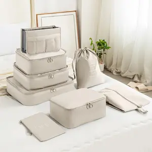 8 Pack Organiser Bags for Suitcases, Waterproof Travel Organizer, luggage Packing Bags for Clothes Shoes, Travel Essentials Bag Best Partner for Suitcases