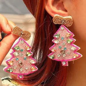 Christmas Seed Bead Earrings