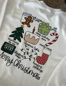 *Made to Order* Merry Christmas crewneck Cotton Casual Womenswear Everyday