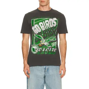 Junk Food Eagles Go Birds Vintage Tee in True Black