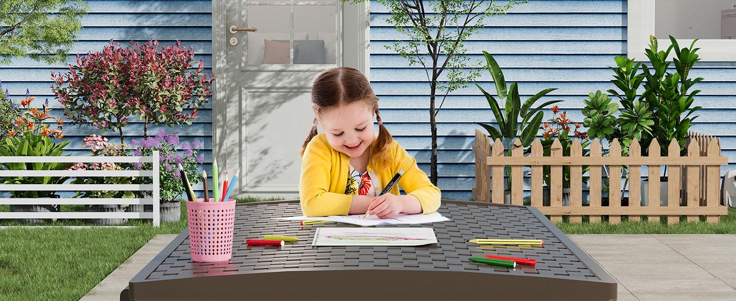 【GARVEE】120 Gallon Heavy Duty Outdoor Storage Box - Waterproof Deck Box for Patio Furniture Cushions and Garden Tools, Featuring Gas Lift Lid and Seat, All-Weather Resistant, Easy Assembly, Available in Brown and Black