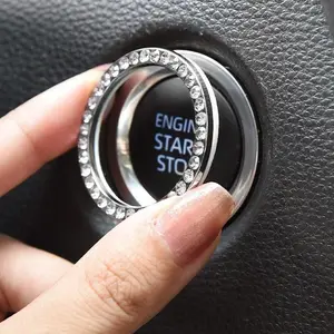 Car Engine Start Ring Sticker, One-Button Start Button Cover, Key Ignition Knob Ring, Shiny Women's Gift, Car Interior Accessory, Car Stickers, Sticker For Cars