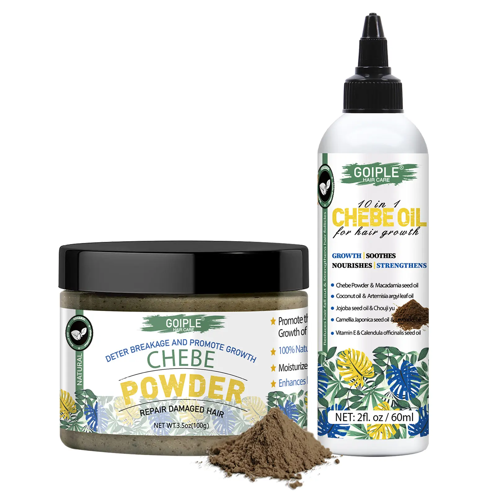 Naturals African Chebe Powder and Oil Moisturizer for Scalp, Hair Growth, Strength & Breakage - For Men & Women Reparative Volume Spray