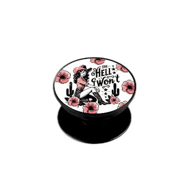 Adorable Cowgirl Western Style Phone Grip Accessories-Fun and Unique phone accessory Stand Foldable Mount Friend